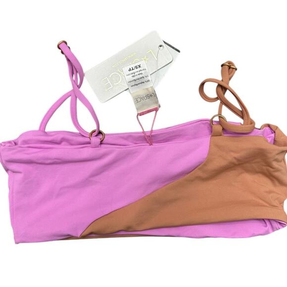 L*Space women’s NWT’s color block Ari bikini top. Size XS - Picture 2 of 5